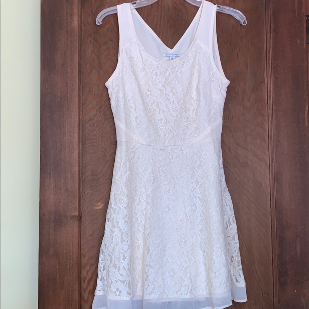 American eagle ivory floral lace dress size 2